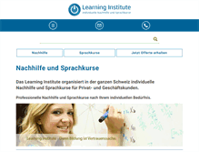 Tablet Screenshot of learninginstitute.ch